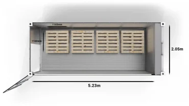 CHEP Pallets in 20ft UltraFreezer Refrigerated Container
