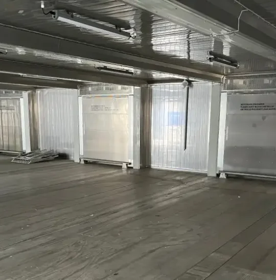 Modular cold storage container installation forming a SuperStore unit